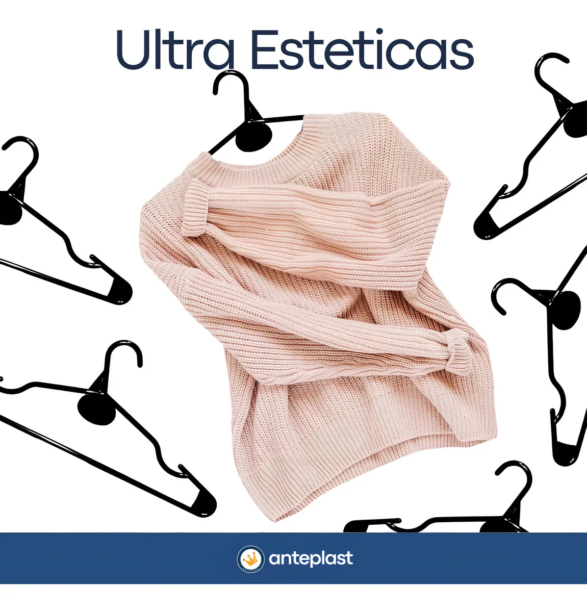 Perchas Plasticas Negras Adulto x100 Unidades Reforzadas Anteplast Blancanieves - Imagen 6