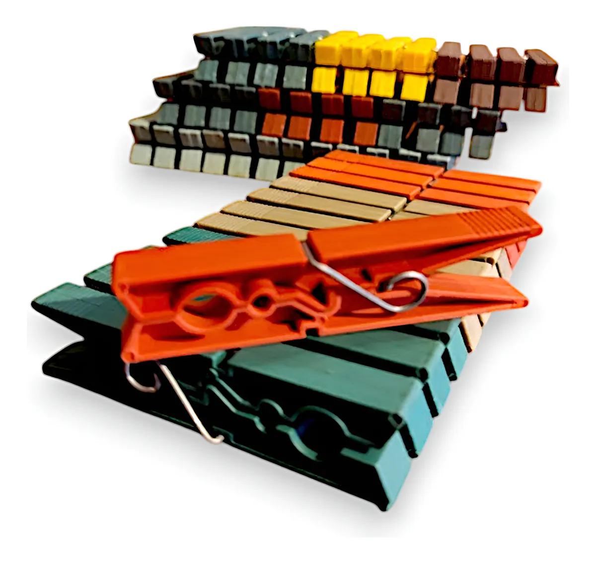 Broches De Ropa Tender X 12 Unidades Color Varios - Reforzados