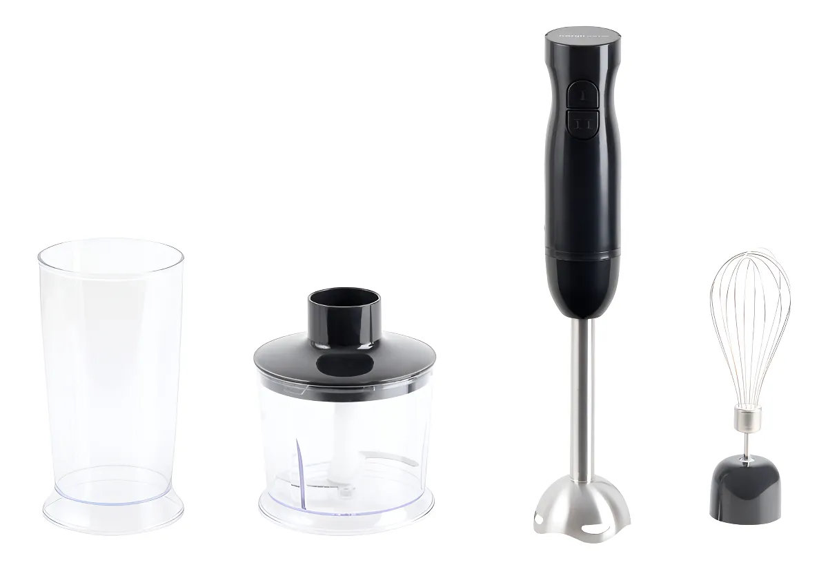 Licuadora Mini Pimer 3 En 1 Kanji Home Mixer De Mano Color Negro