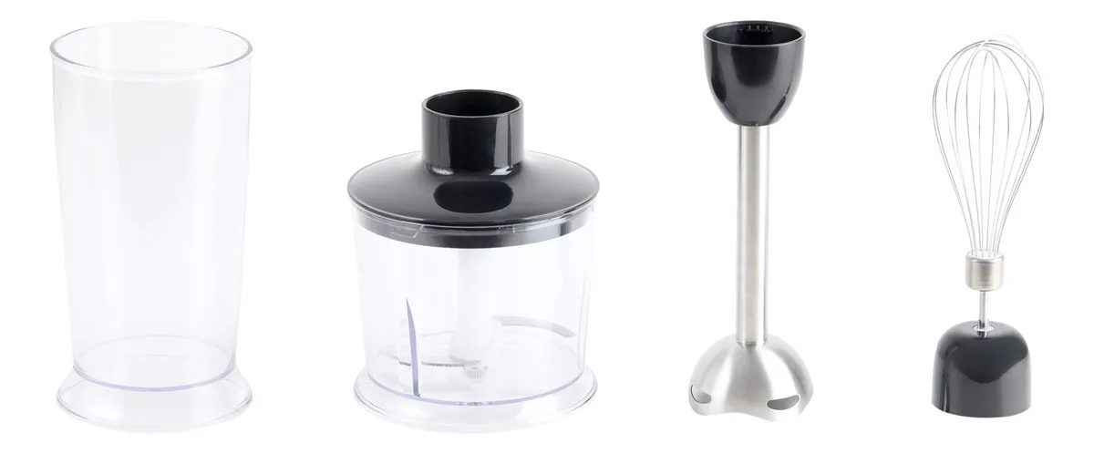 Licuadora Mini Pimer 3 En 1 Kanji Home Mixer De Mano Color Negro - Imagen 4