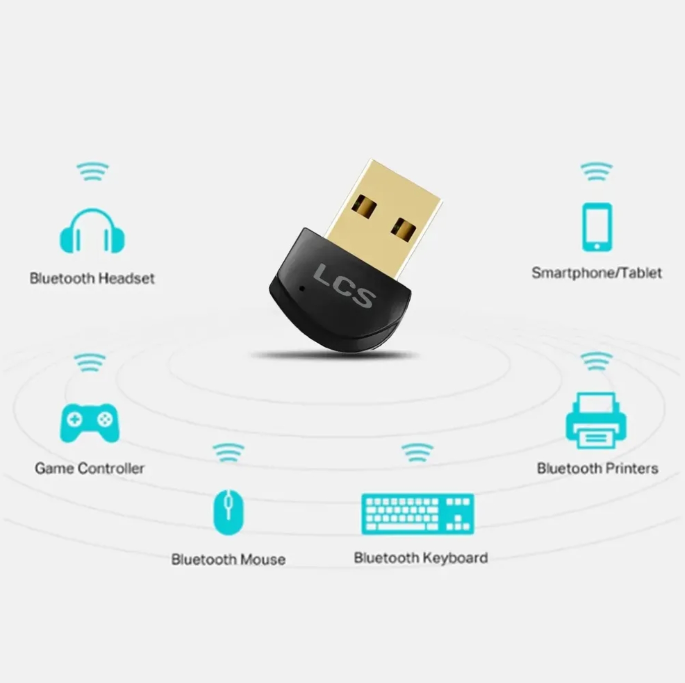 Receptor Adaptador Bluetooth 5.0 Usb Premium Ls-btu5 Lcs - Imagen 2