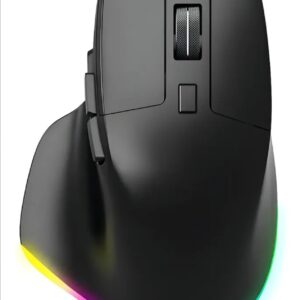 Mouse Gamer Semi Vertical Carrello M900 Inalámbrico Ergonómico Rgb 2400 Dpi Bluetooth Negro