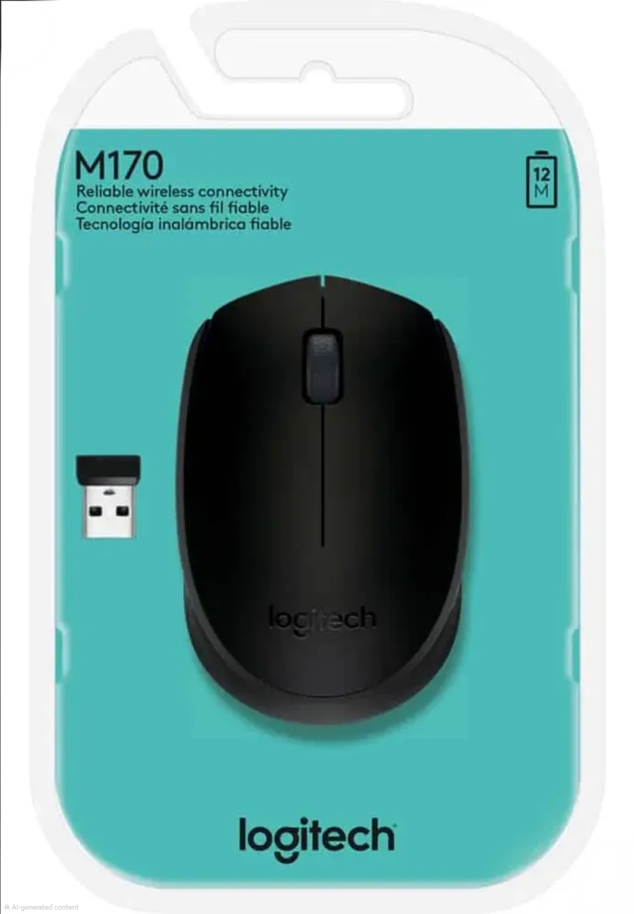 Mouse Logite ch M170 Inalambrico Usb- Negro - Imagen 6