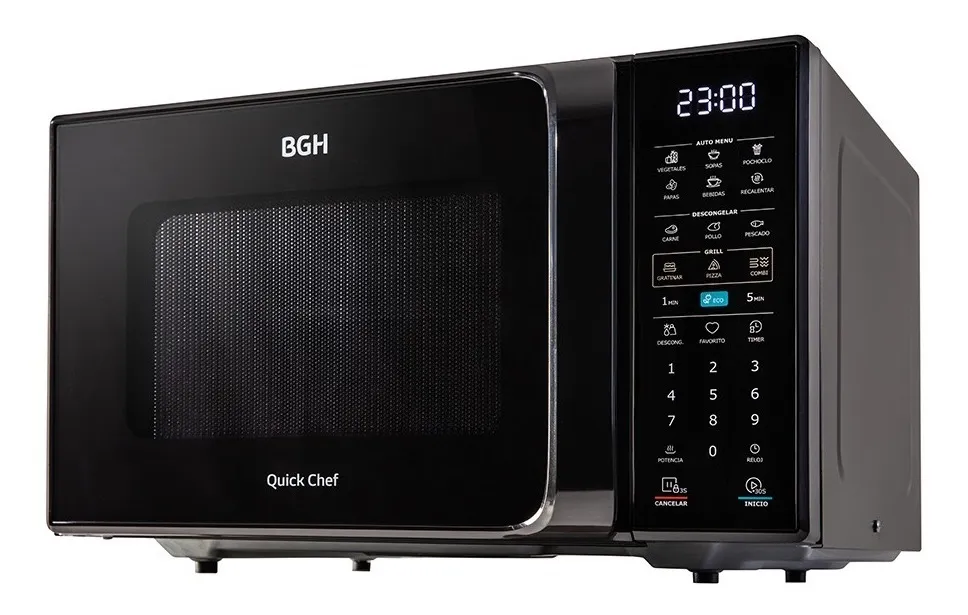 Microondas Bgh Eco Negro Digital 23 Litros 800w - Imagen 3