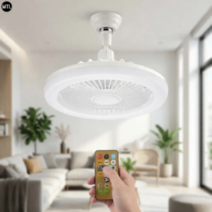 Ventilador Techo Flexible 180 Grados Luz Led Iluminación Potente Bajo Consumo Giro Ajustable Silencioso Diseño Compacto Hogar Oficina Dormitorio Ventilación Eficiente Enchufe E27
