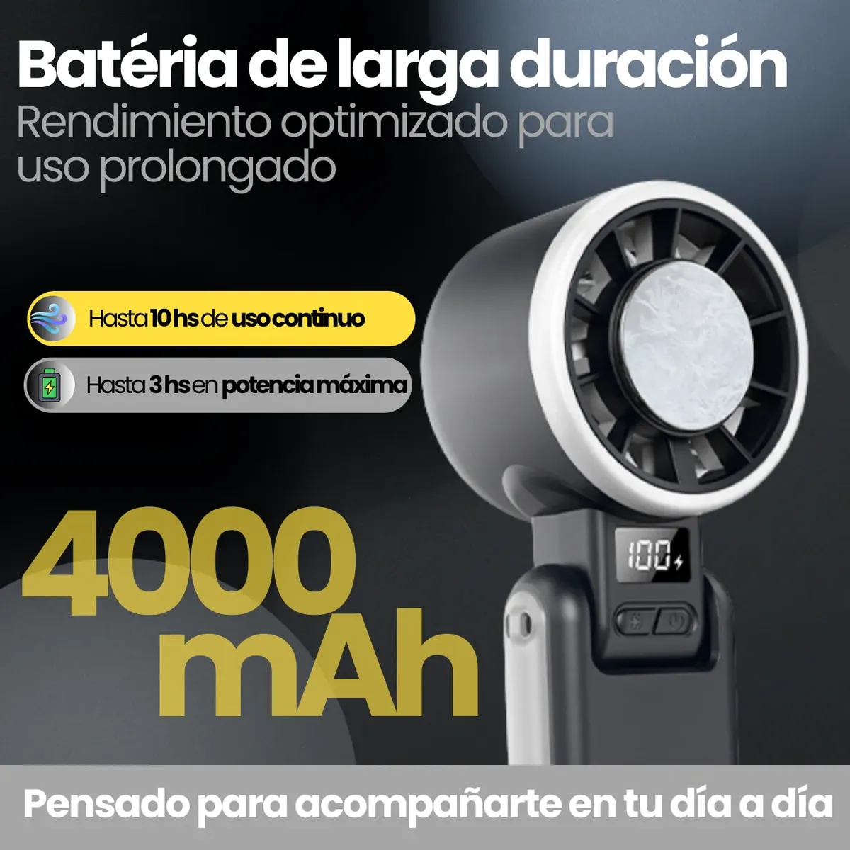 Ventilador Portátil De Mano Plegable Usb Escritorio Mesa - Imagen 3