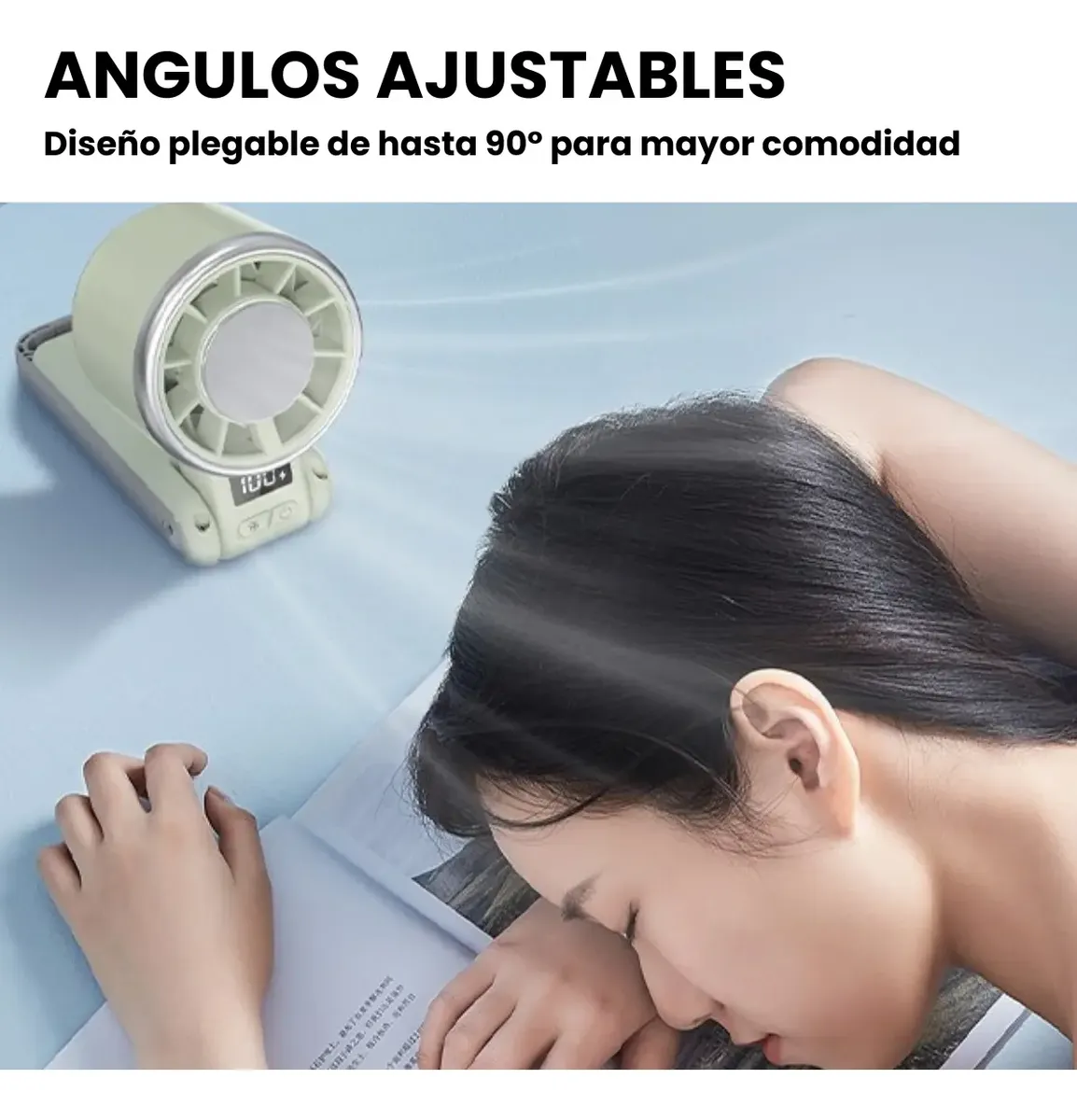 Ventilador Portátil De Mano Plegable Usb Escritorio Mesa - Imagen 8