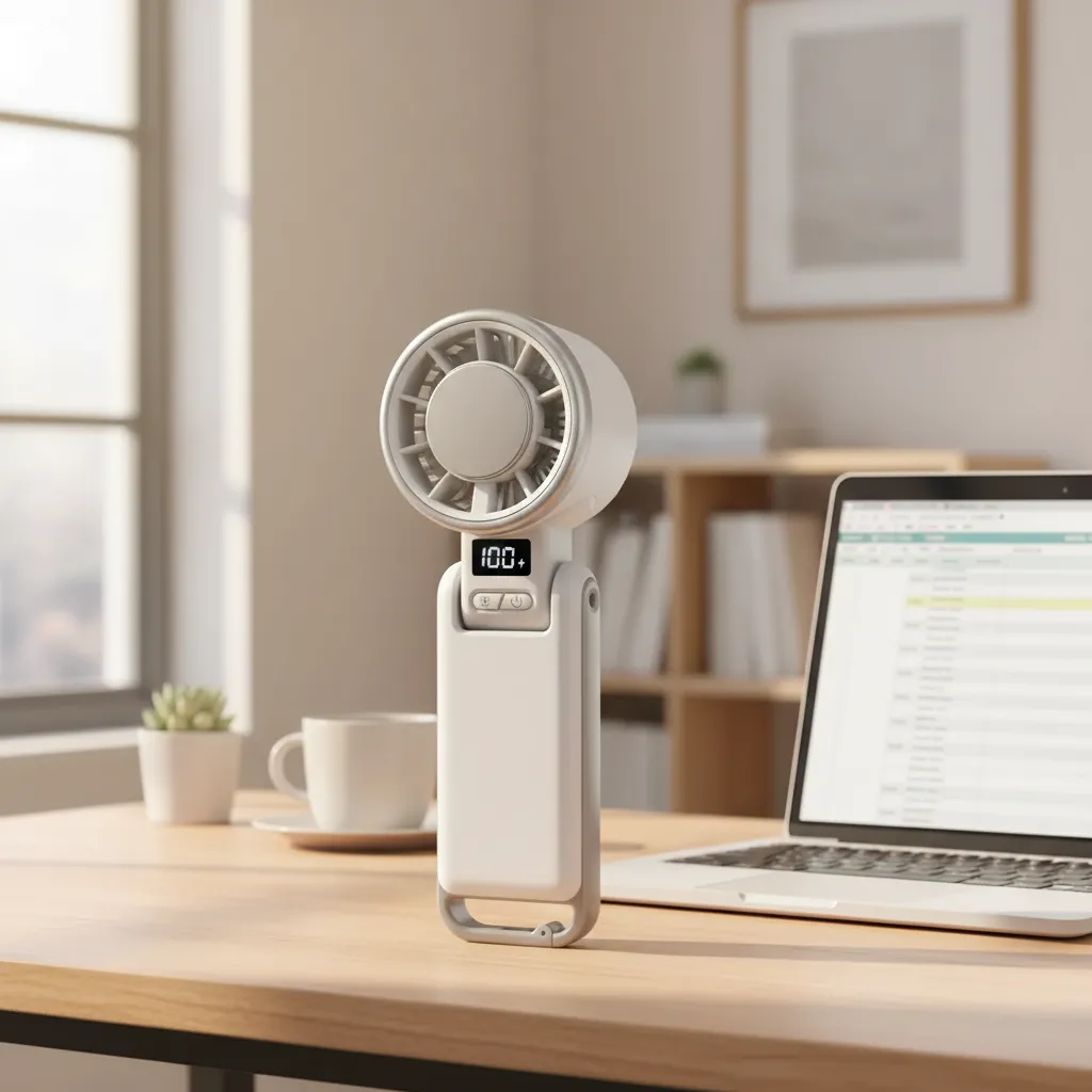 Ventilador Portátil De Mano Plegable Usb Escritorio Mesa - Imagen 9